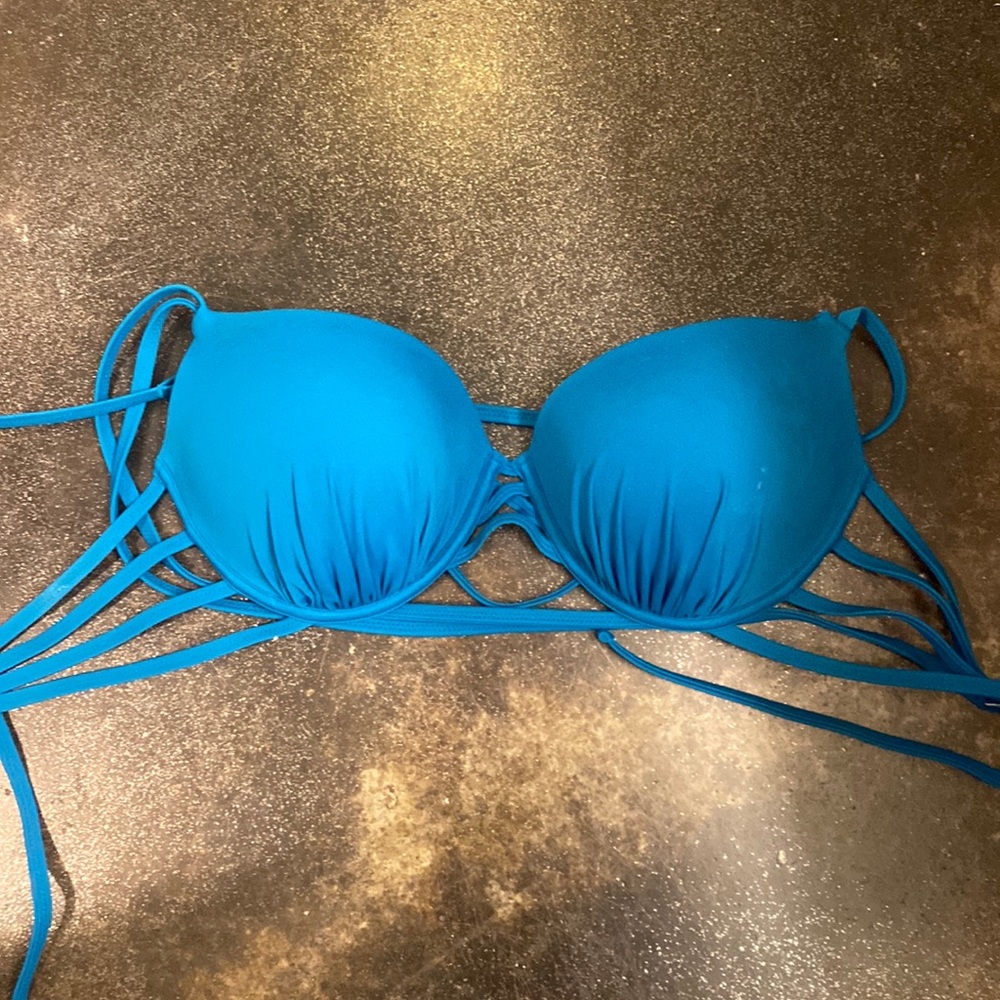teal/green bikini top